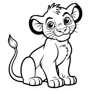 Dibujo Fácil de Simba de El Rey León