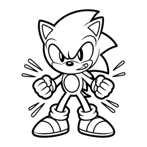 Dibujo Fácil de Sonic Enojado