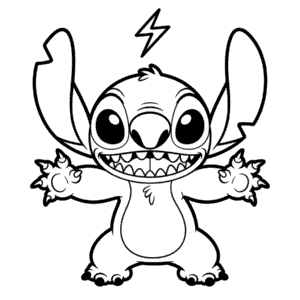 Dibujo Fácil de Stitch Malvado