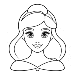 Dibujo Fácil de Cara de Princesa Disney