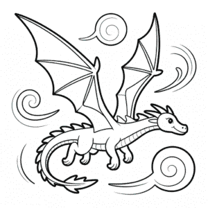 Dibujo Fácil de Dragón de Aire