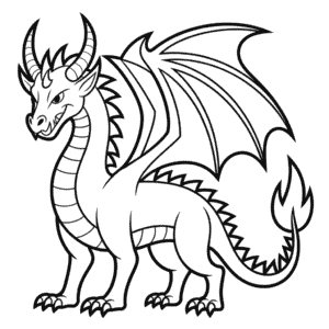 Dibujo Fácil de Dragón Demonio