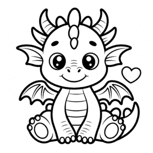 Dibujo Fácil de Dragón Lindo