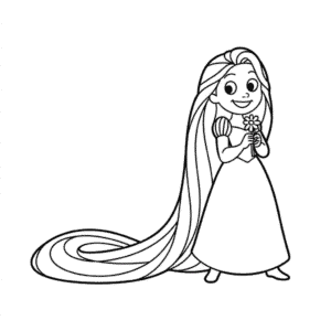 Dibujo Fácil de Encantadora Princesa de Disney
