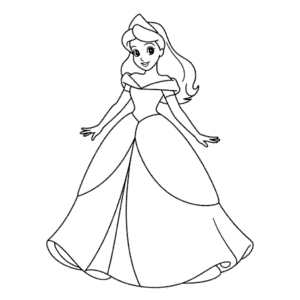 Dibujo Fácil de Esquema de Princesas de Disney