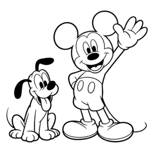 Dibujo Fácil de Mickey y Pluto