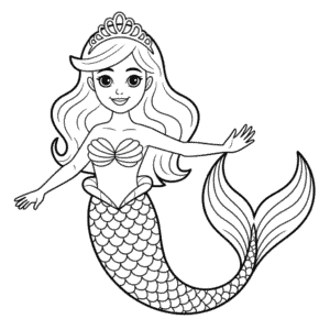 Dibujo Fácil de Princesa Sirena