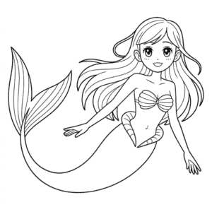 Dibujo Fácil de Sirena de Anime