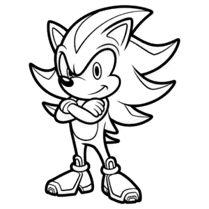 Dibujo Fácil de Sonic Negro