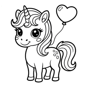 Dibujo Fácil de Unicornio Chibi